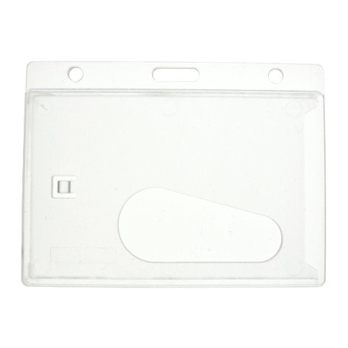 Clear Enclosed Landscape ID Card Holder