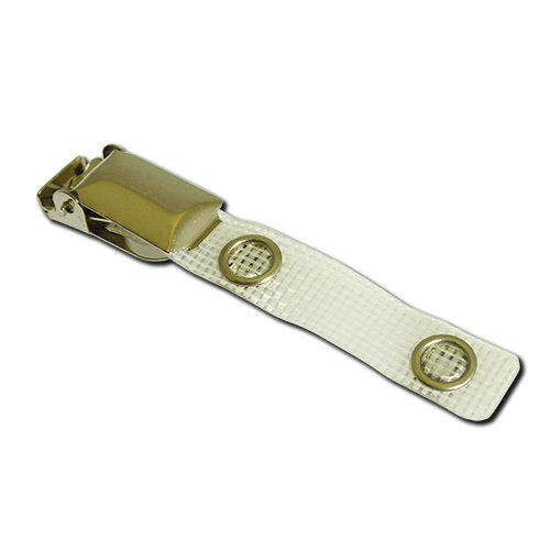 Reinforced Crocodile ID Card Clip with Metal Popper