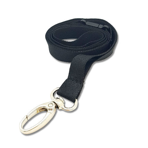 Safety Breakaway 15mm Lanyard with Metal Lobster Clip black