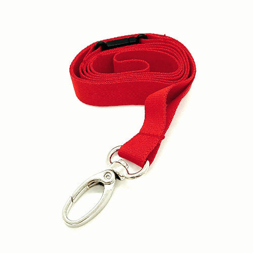 Safety Breakaway 15mm Lanyard with Metal Lobster Clip red